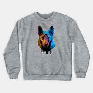 Dutch Shepherd Herder Dog Artwork Crewneck Sweatshirt